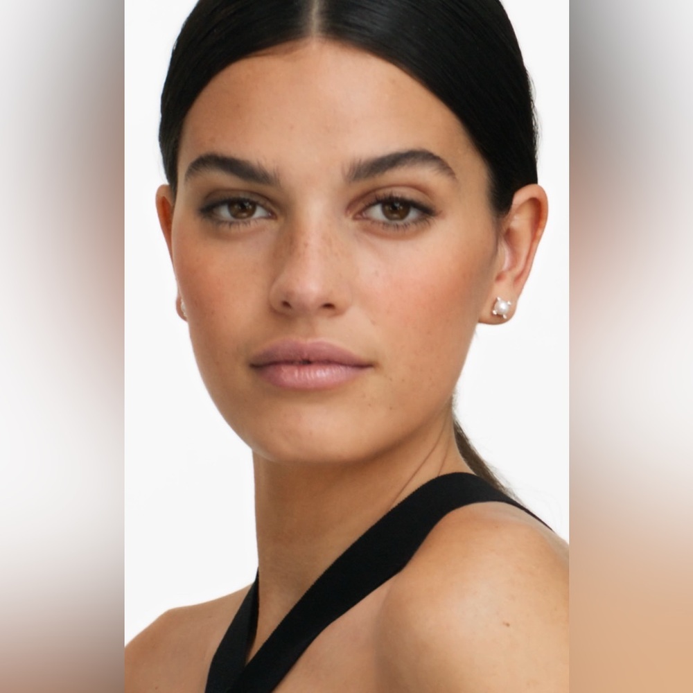 David Yurman Silver and White Pearl Earrings